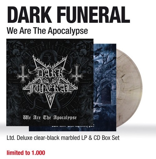 Dark Funeral - 'We are the Apocalypse' Ltd Ed. Deluxe Marbled LP/CD Box Set with Poster and Slipmat. (Only 1000 worldwide!)